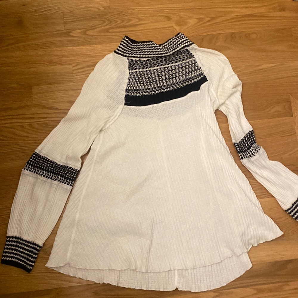 Free people crochet insert turtleneck